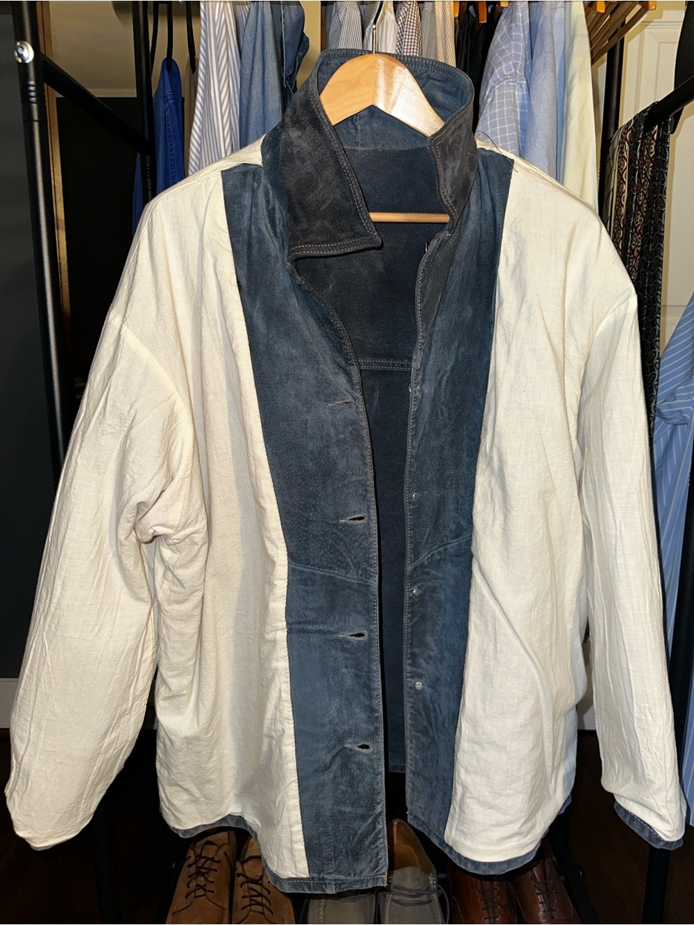 Vintage Washable Pig Suede Chore Coat - Picture 9 of 10